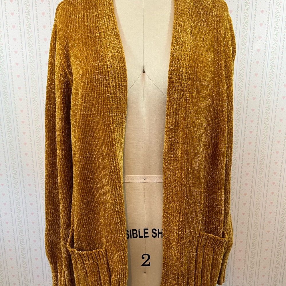 Gold baggy cardigan